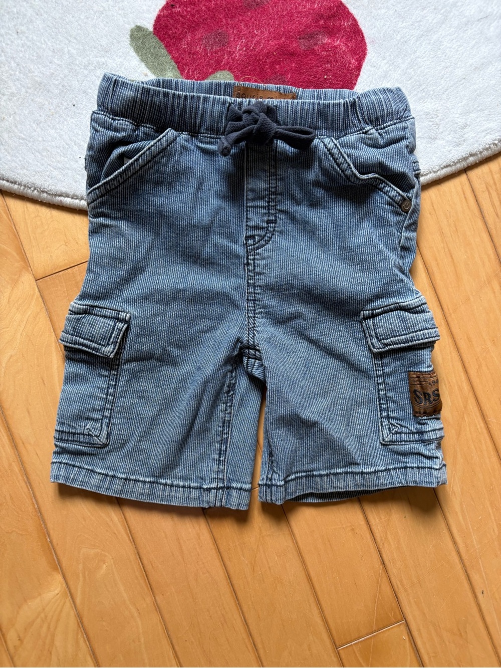 Toddler Cargo Pull-On Shorts in Denim Blue
